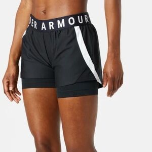 Under Armour Women's Black Shorts with White Trim